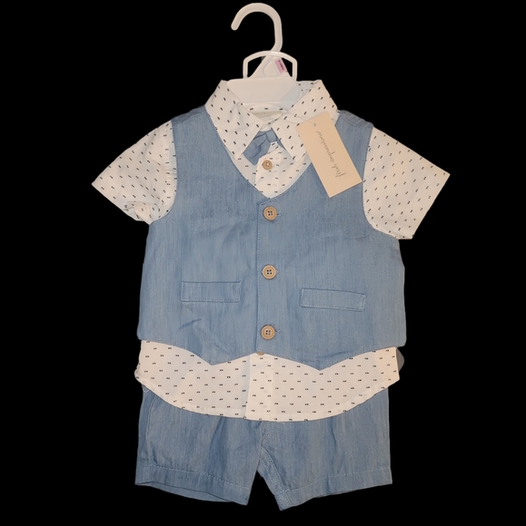 First Impressions Other - NWT (6-9 mos) Bowtie 3 piece outfit